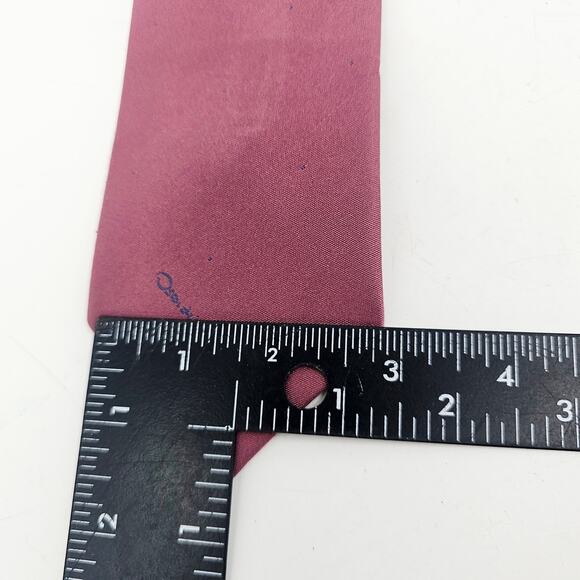 Oscar De La Renta Designer Tie Pink Mauve Navy Polka Dots Necktie 3X54 3743 - Picture 7 of 8